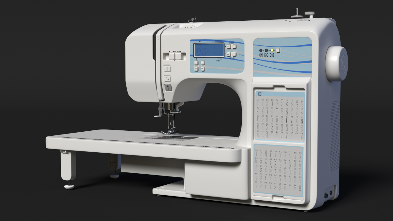 3D Heavy Duty Computerised Sewing Machine model