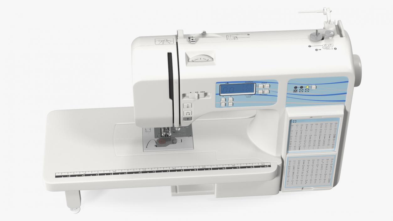 3D Heavy Duty Computerised Sewing Machine model