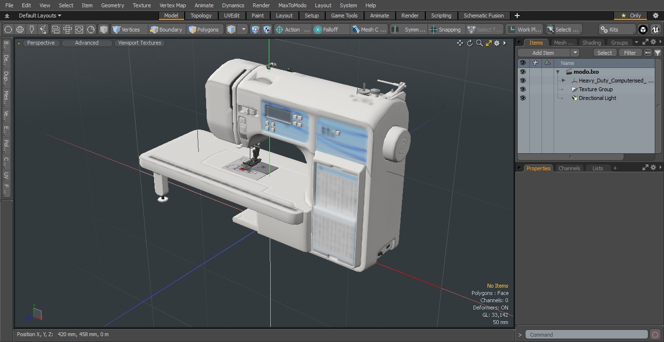 3D Heavy Duty Computerised Sewing Machine model