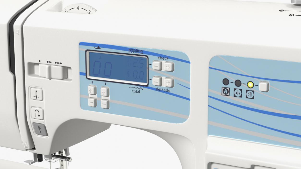 3D Heavy Duty Computerised Sewing Machine model