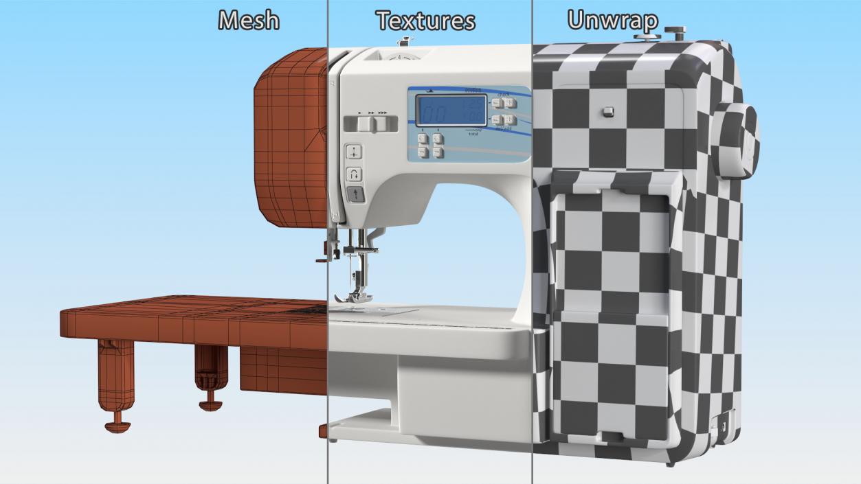 3D Heavy Duty Computerised Sewing Machine model