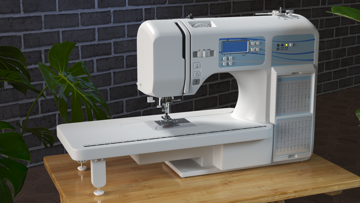 3D Heavy Duty Computerised Sewing Machine model