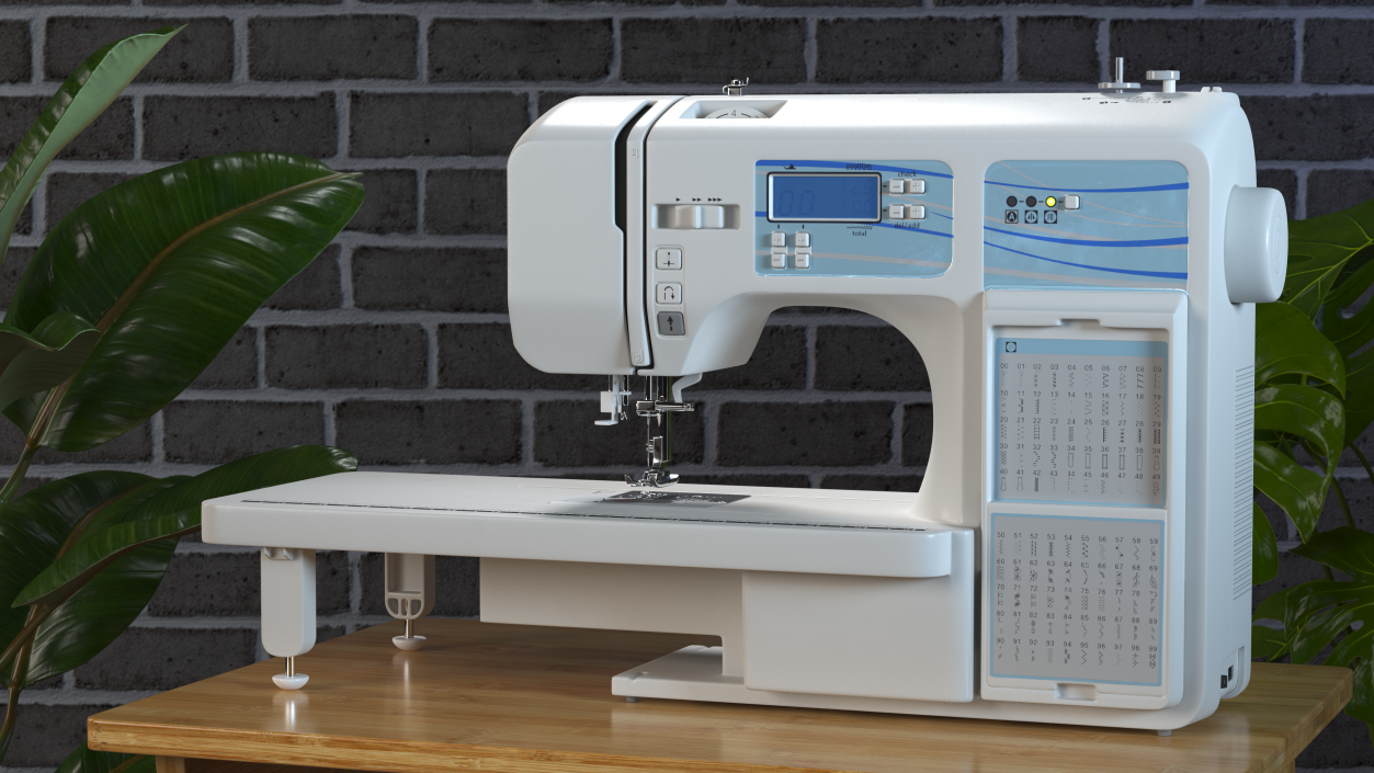 3D Heavy Duty Computerised Sewing Machine model