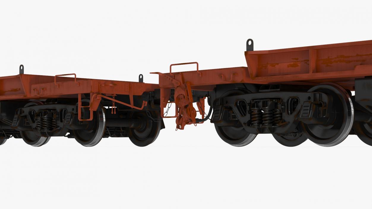 3D Canadian Pacific Railway ES44DC Locomotive with Flatcars