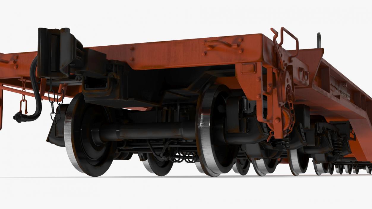 3D Canadian Pacific Railway ES44DC Locomotive with Flatcars