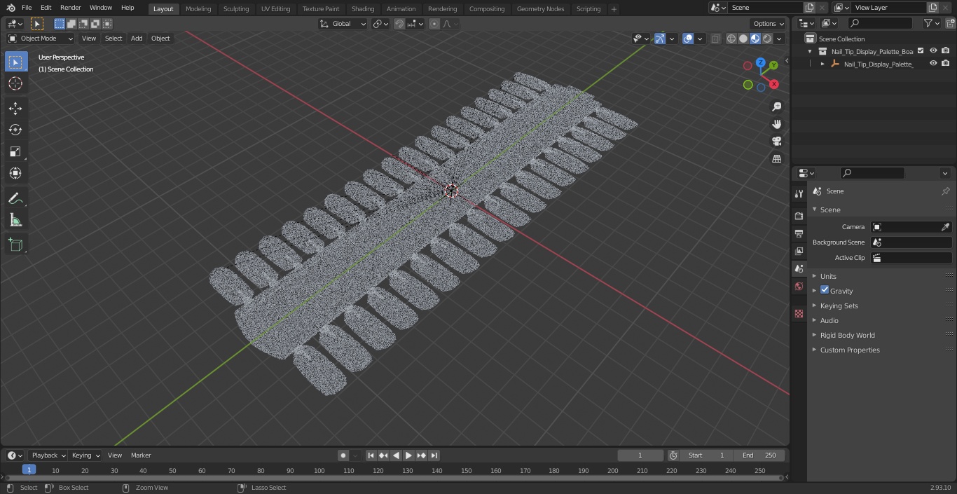 3D model Nail Tip Display Palette Board