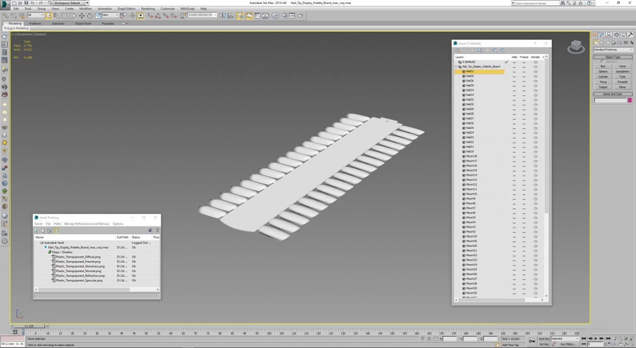 3D model Nail Tip Display Palette Board