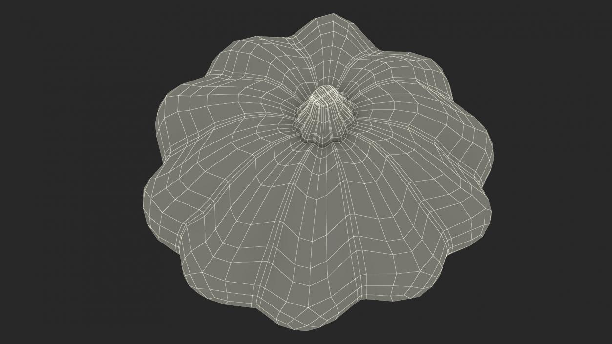 3D Bush Pumpkin White model