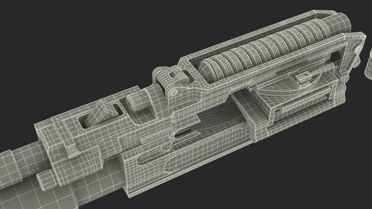 3D Aircraft Cannon Gryazev-Shipunov GSh-30-1 with Ammo