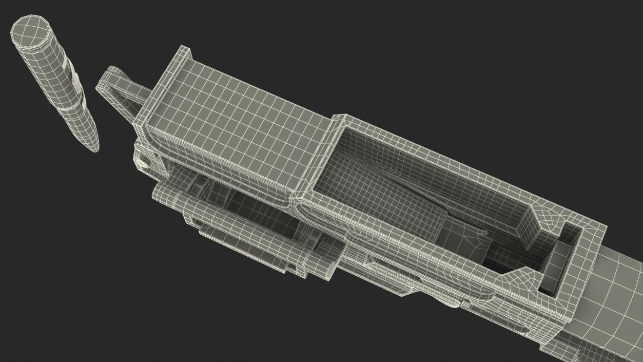 3D Aircraft Cannon Gryazev-Shipunov GSh-30-1 with Ammo