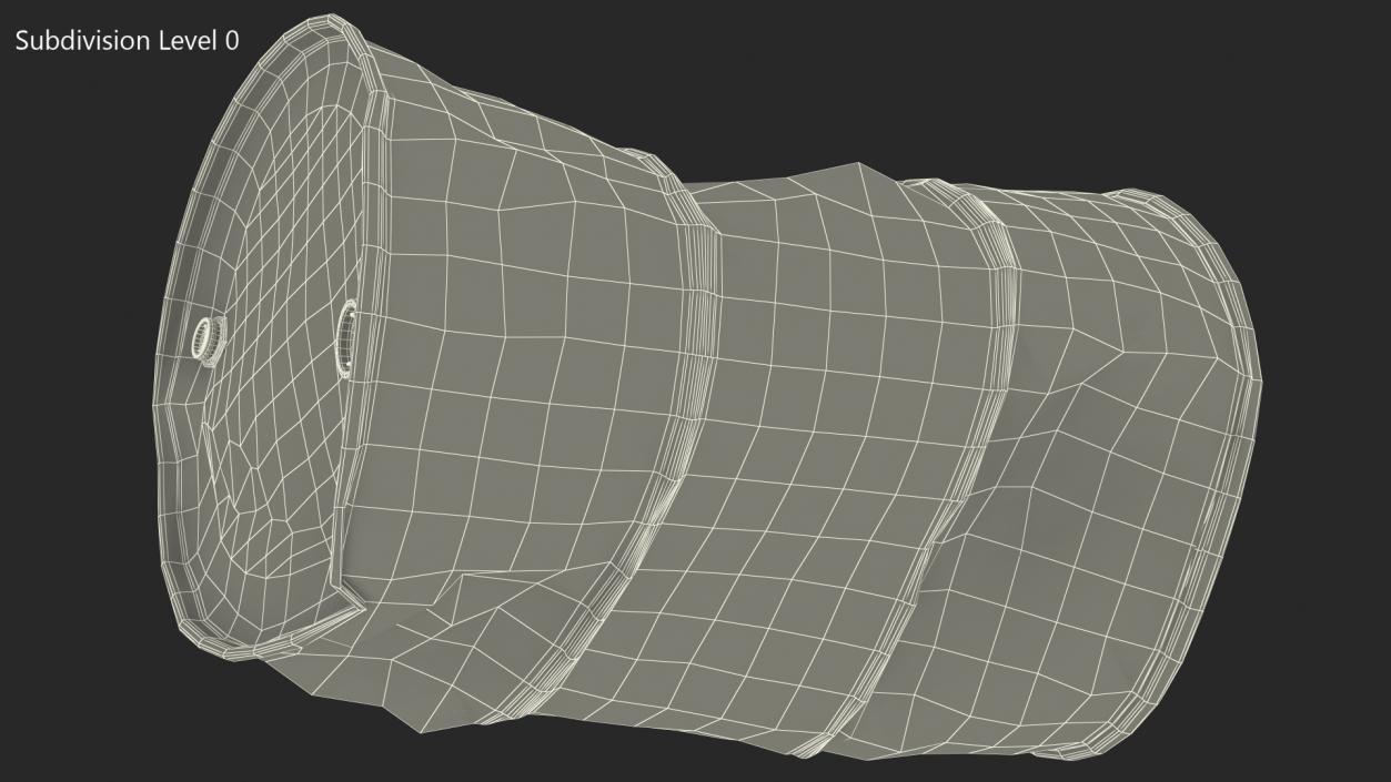 Damaged Radioactive Waste Barrel 3D