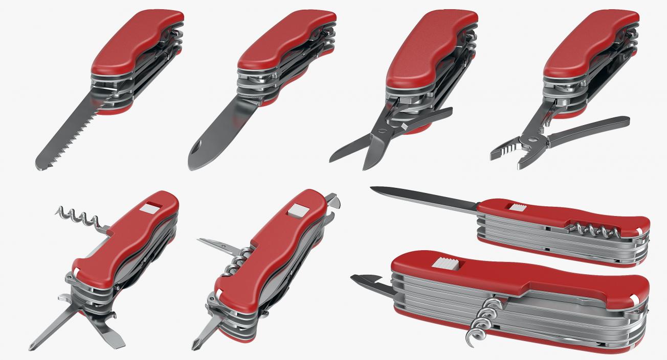 Multipurpose Swiss Knife 3D model