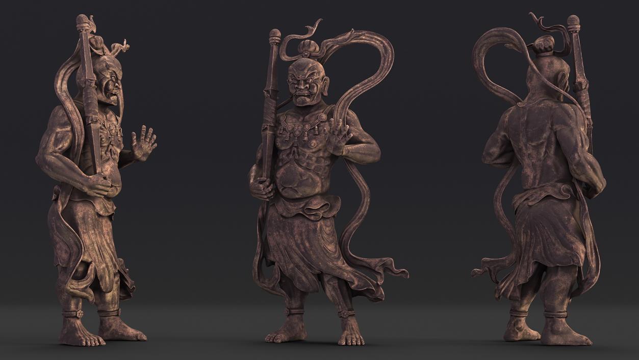 Japanese Nio Statue 3D model