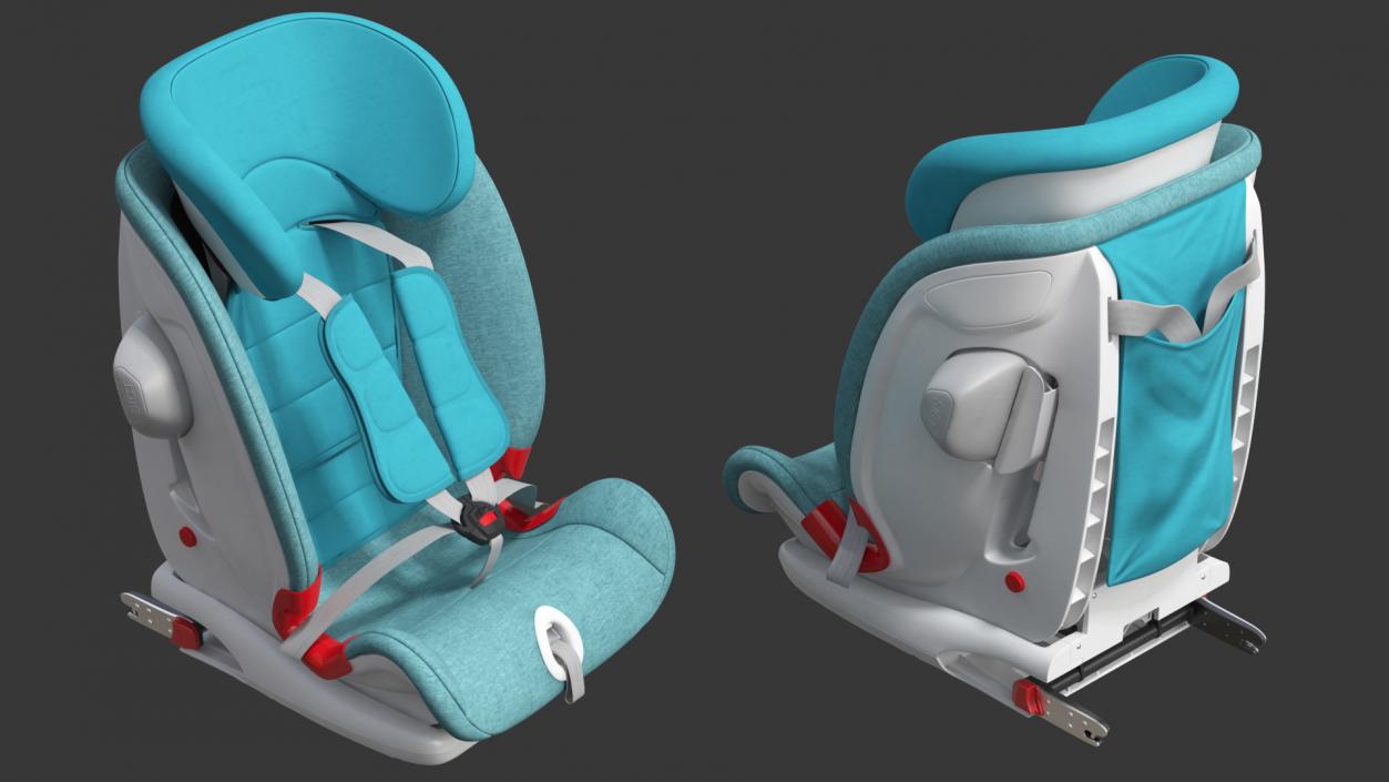 Child Crash Test Dummy in Safety Seat 3D