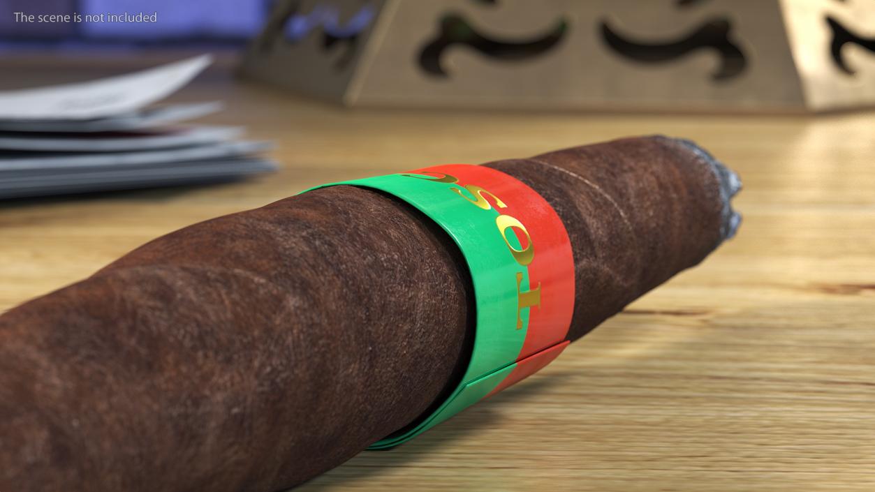 Smoldering Toscano Cigar 3D model