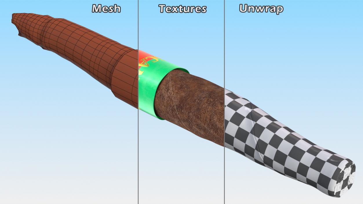 Smoldering Toscano Cigar 3D model