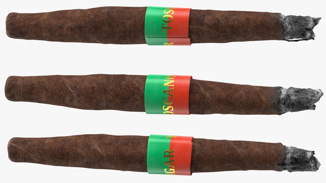 Smoldering Toscano Cigar 3D model