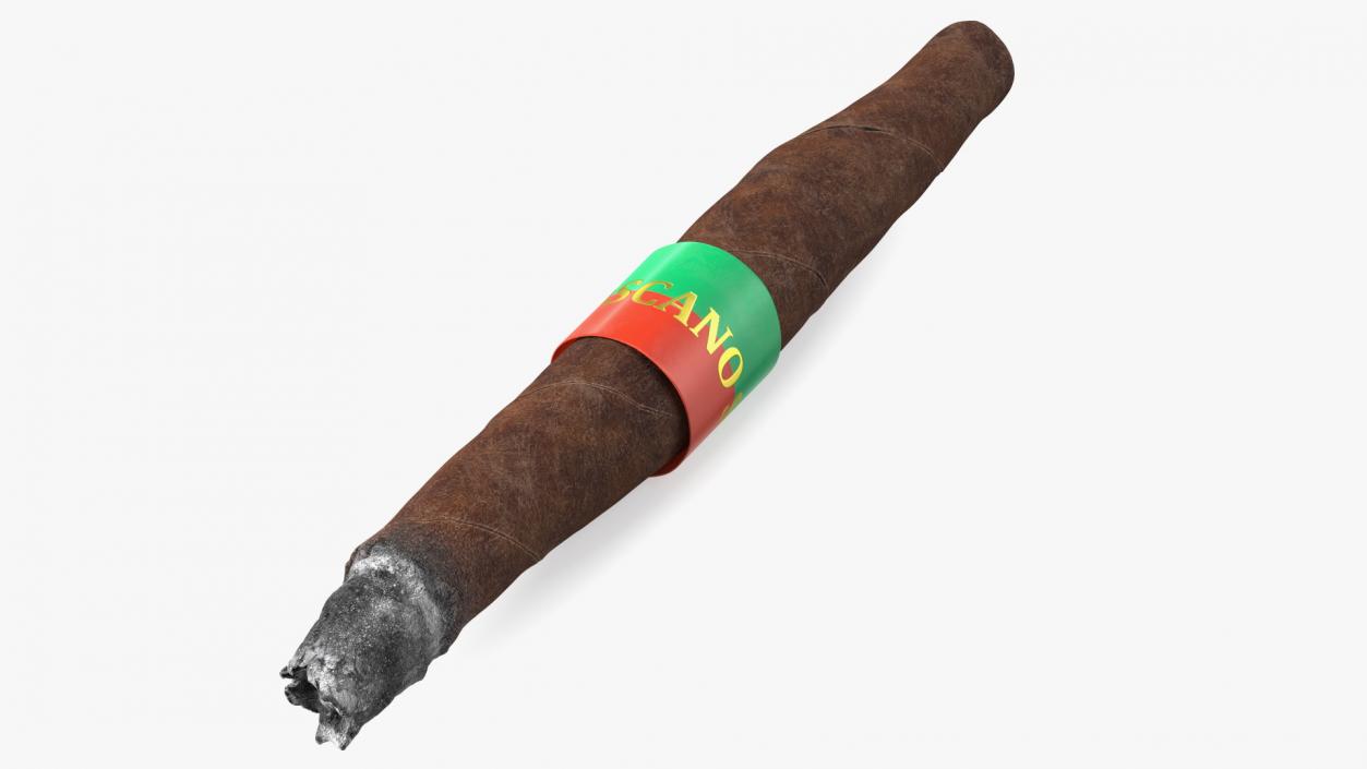 Smoldering Toscano Cigar 3D model