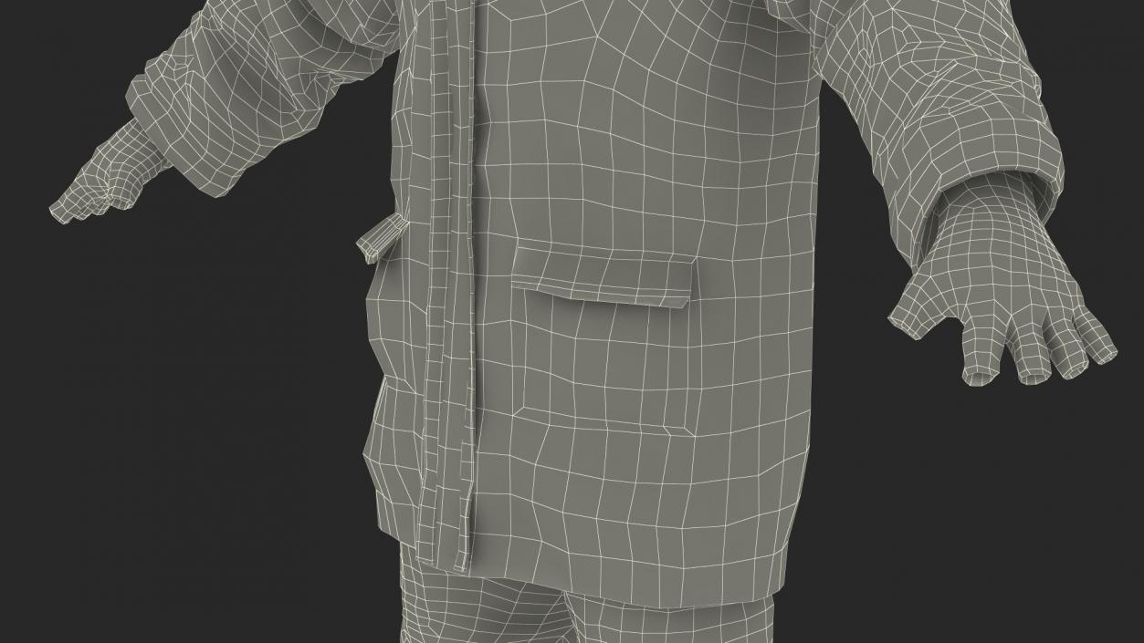 Dirty Clothes of Homeless Man 3D model