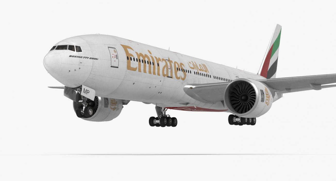 Boeing 777 200LR Emirates Airlines 3D model