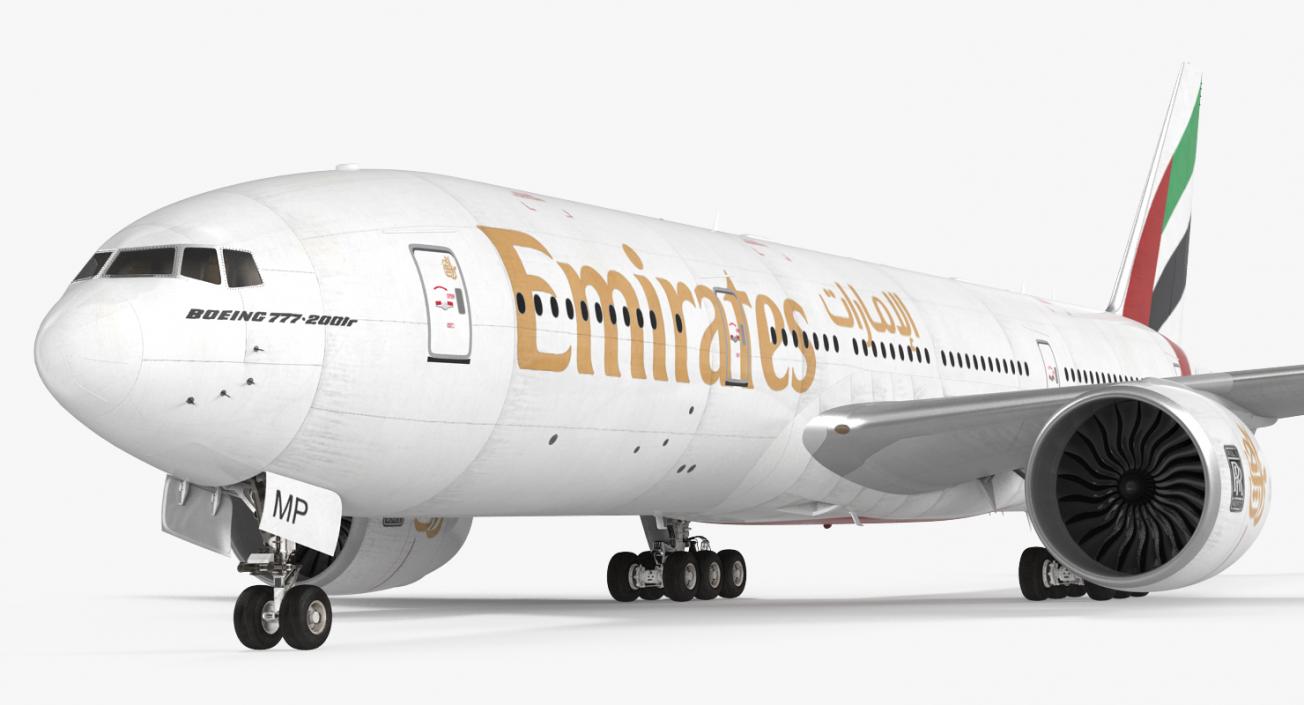 Boeing 777 200LR Emirates Airlines 3D model