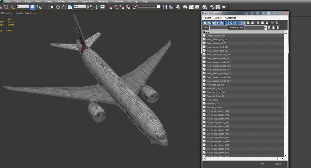 Boeing 777 200LR Emirates Airlines 3D model