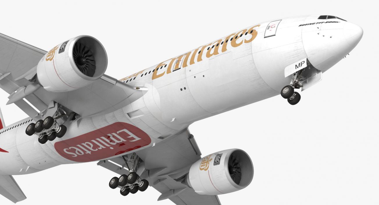 Boeing 777 200LR Emirates Airlines 3D model