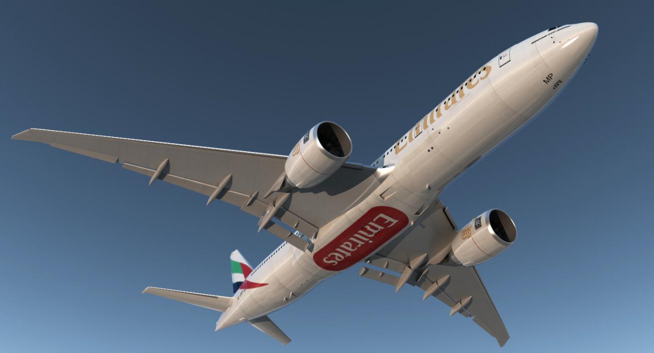 Boeing 777 200LR Emirates Airlines 3D model