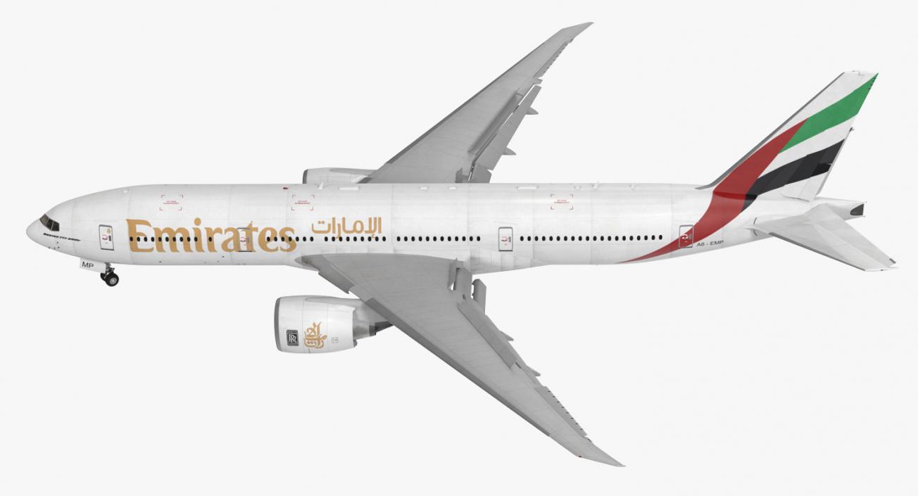 Boeing 777 200LR Emirates Airlines 3D model