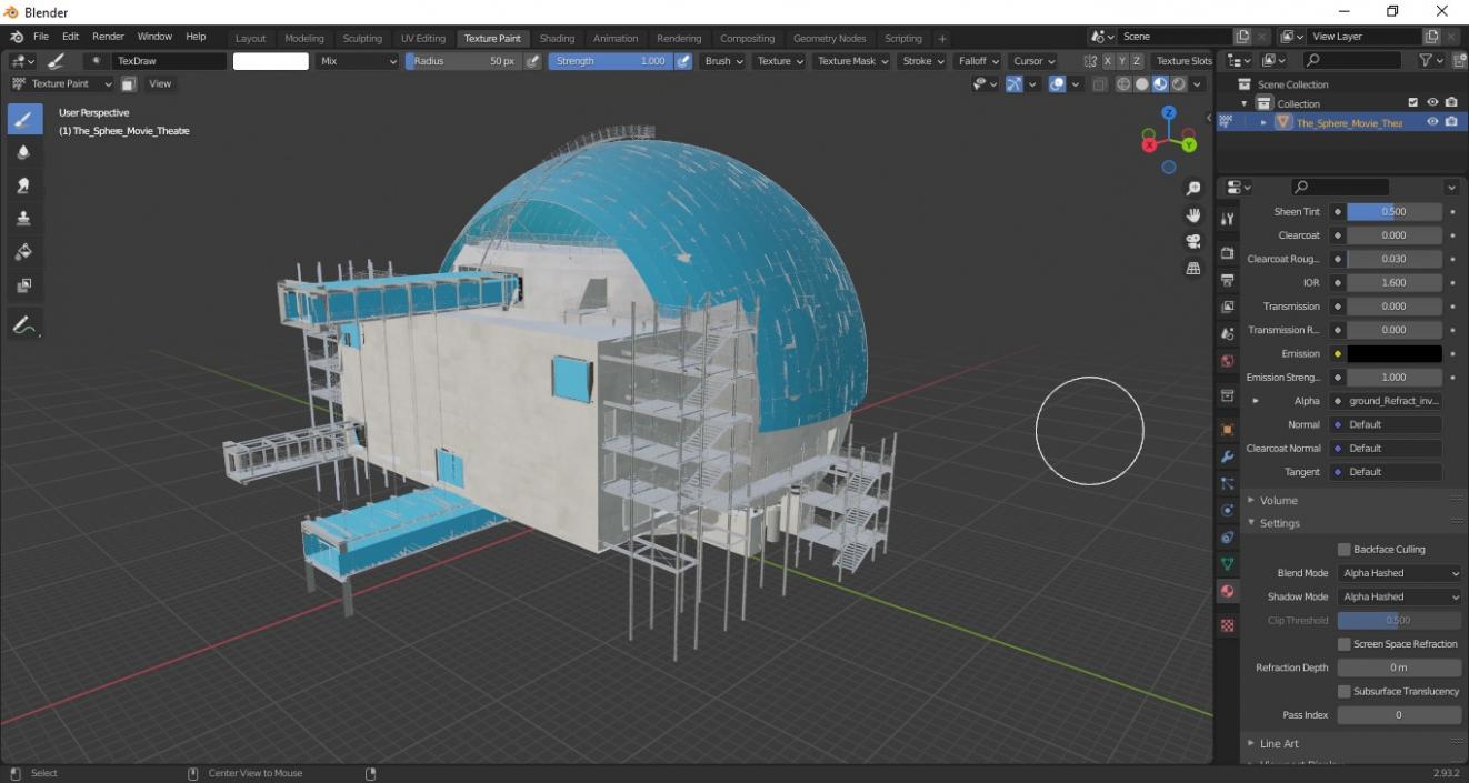 The Sphere Movie Theatre 3D model