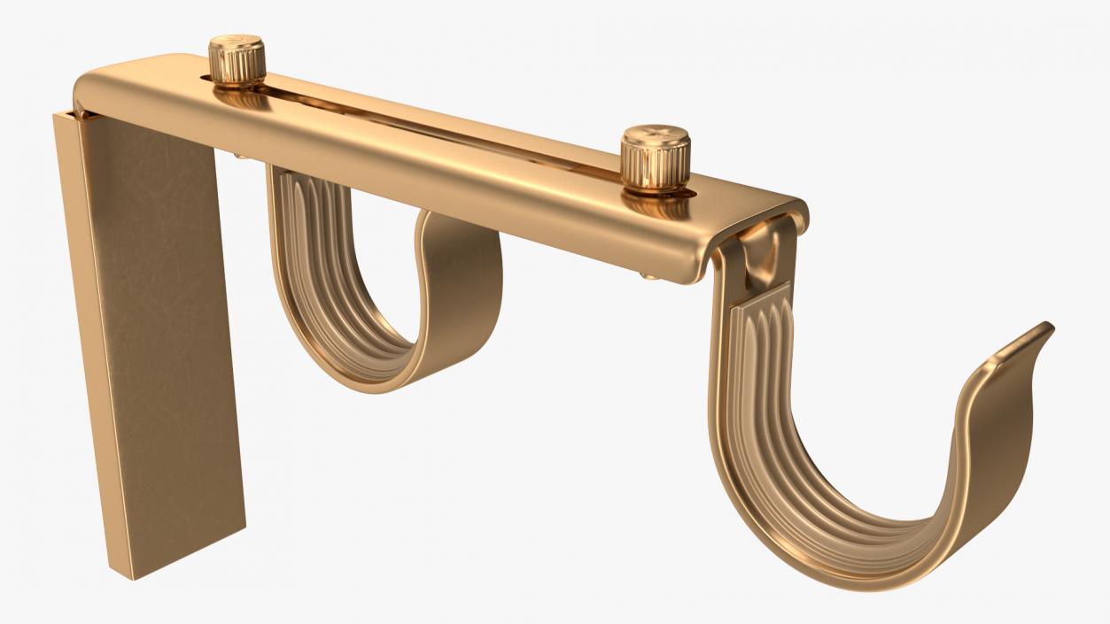 Gold Curtain Rods 3D