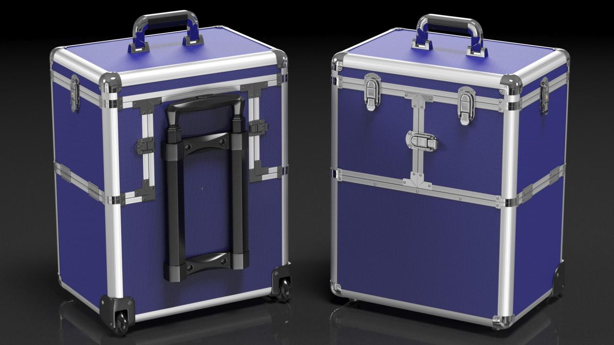 3D Rolling Makeup Case Folded Blue