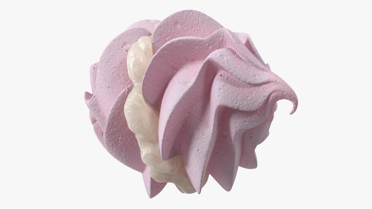 3D Pink Meringue Kisses with Vanilla Filling 2 model