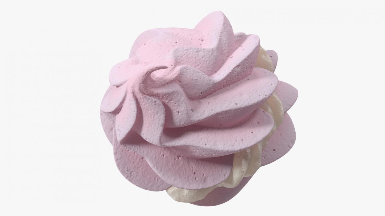 3D Pink Meringue Kisses with Vanilla Filling 2 model