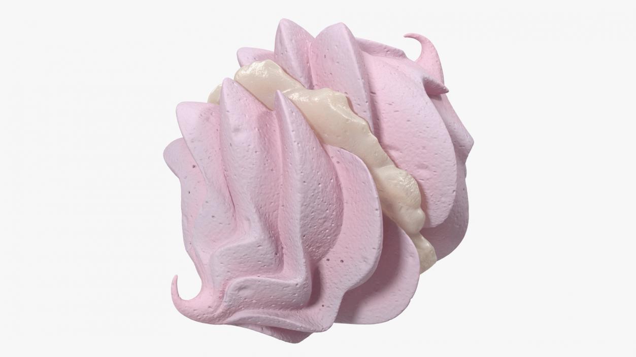 3D Pink Meringue Kisses with Vanilla Filling 2 model