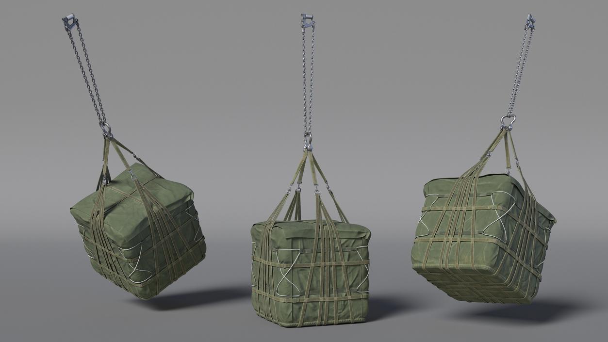 Heavy Duty Aerial Delivery Cargo Bag Hanging 3D model