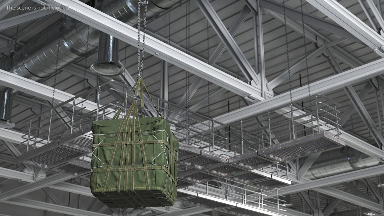 Heavy Duty Aerial Delivery Cargo Bag Hanging 3D model