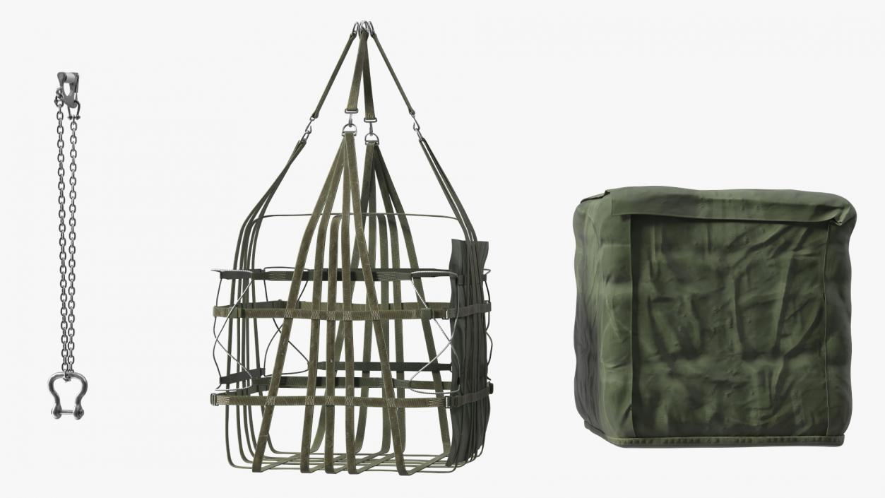 Heavy Duty Aerial Delivery Cargo Bag Hanging 3D model