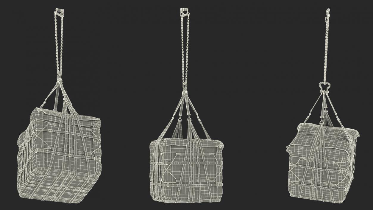 Heavy Duty Aerial Delivery Cargo Bag Hanging 3D model