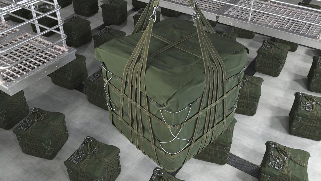 Heavy Duty Aerial Delivery Cargo Bag Hanging 3D model