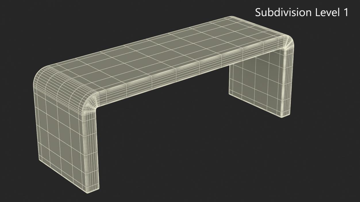 Modern Fabric Console Table 2 3D model