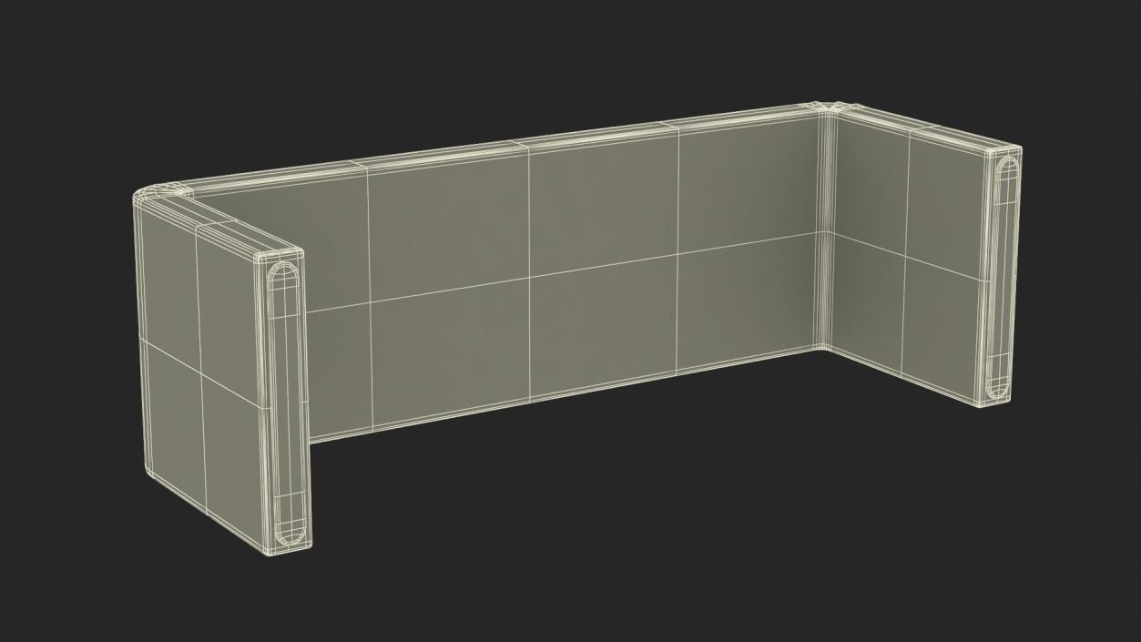 Modern Fabric Console Table 2 3D model