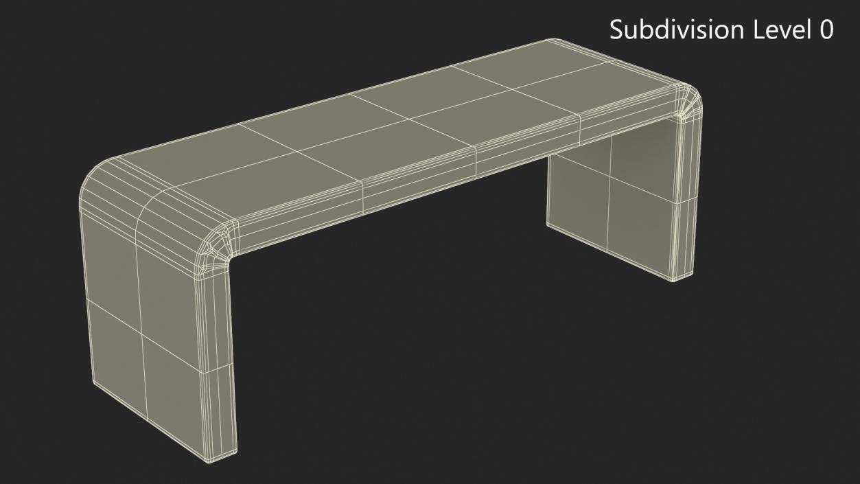 Modern Fabric Console Table 2 3D model