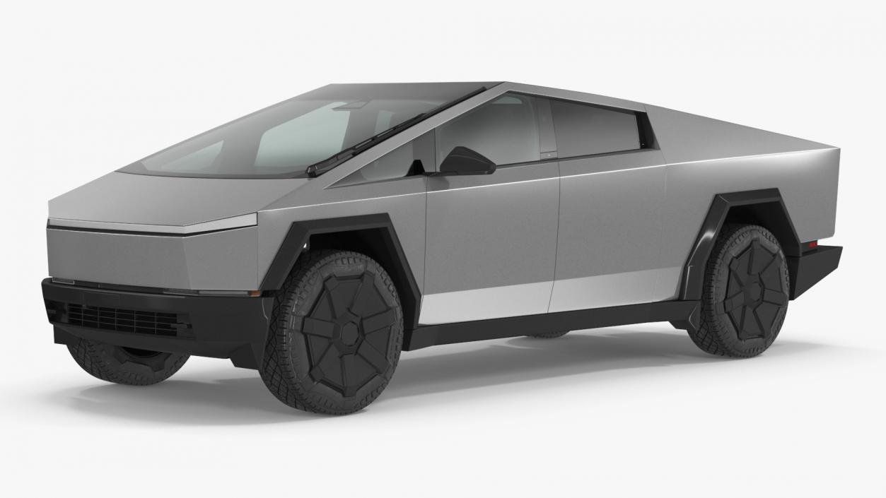 3D Tesla Cybertruck 2024 Silver model