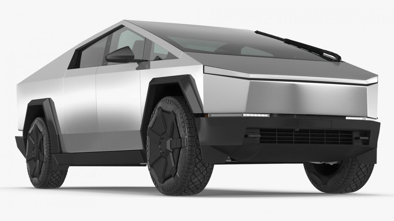 3D Tesla Cybertruck 2024 Silver model