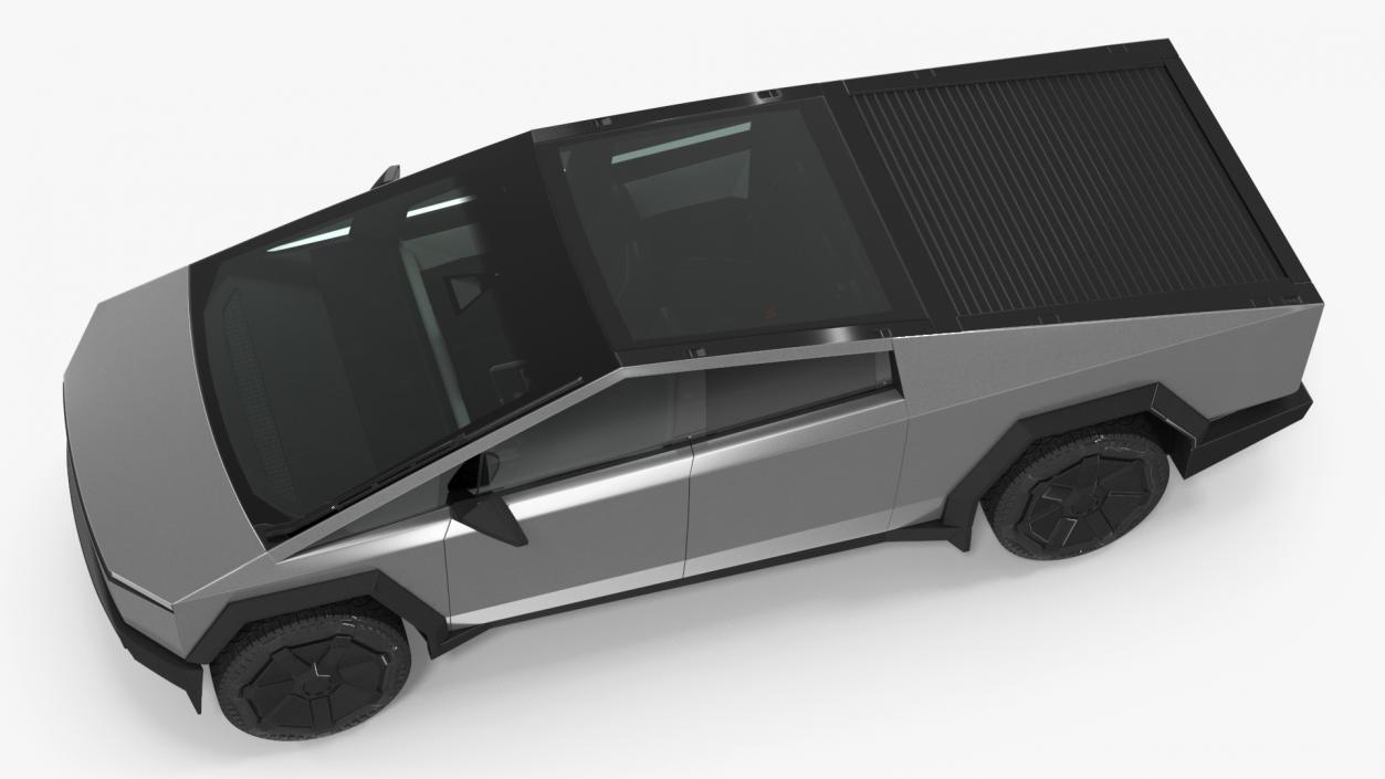 3D Tesla Cybertruck 2024 Silver model