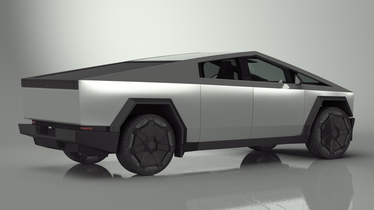 3D Tesla Cybertruck 2024 Silver model