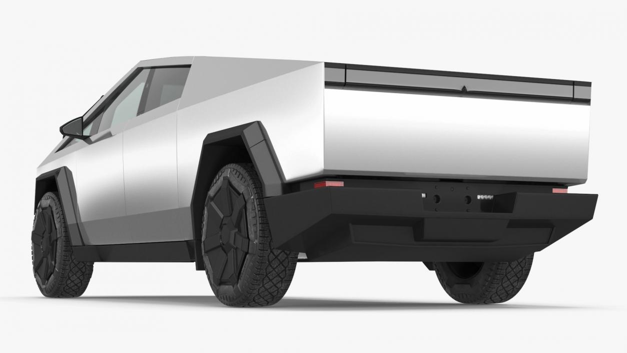 3D Tesla Cybertruck 2024 Silver model