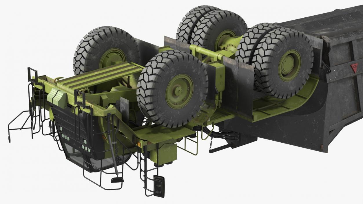 Heavy Duty Dump Trailer Dirty 3D model