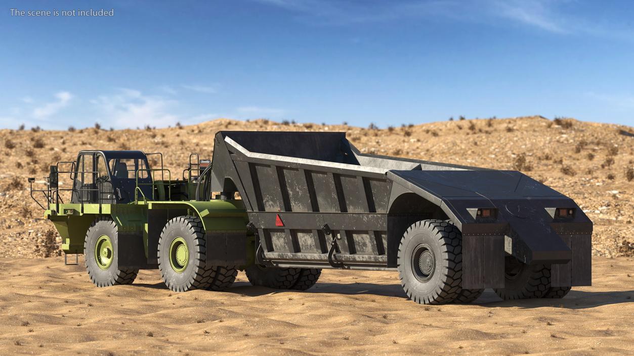 Heavy Duty Dump Trailer Dirty 3D model